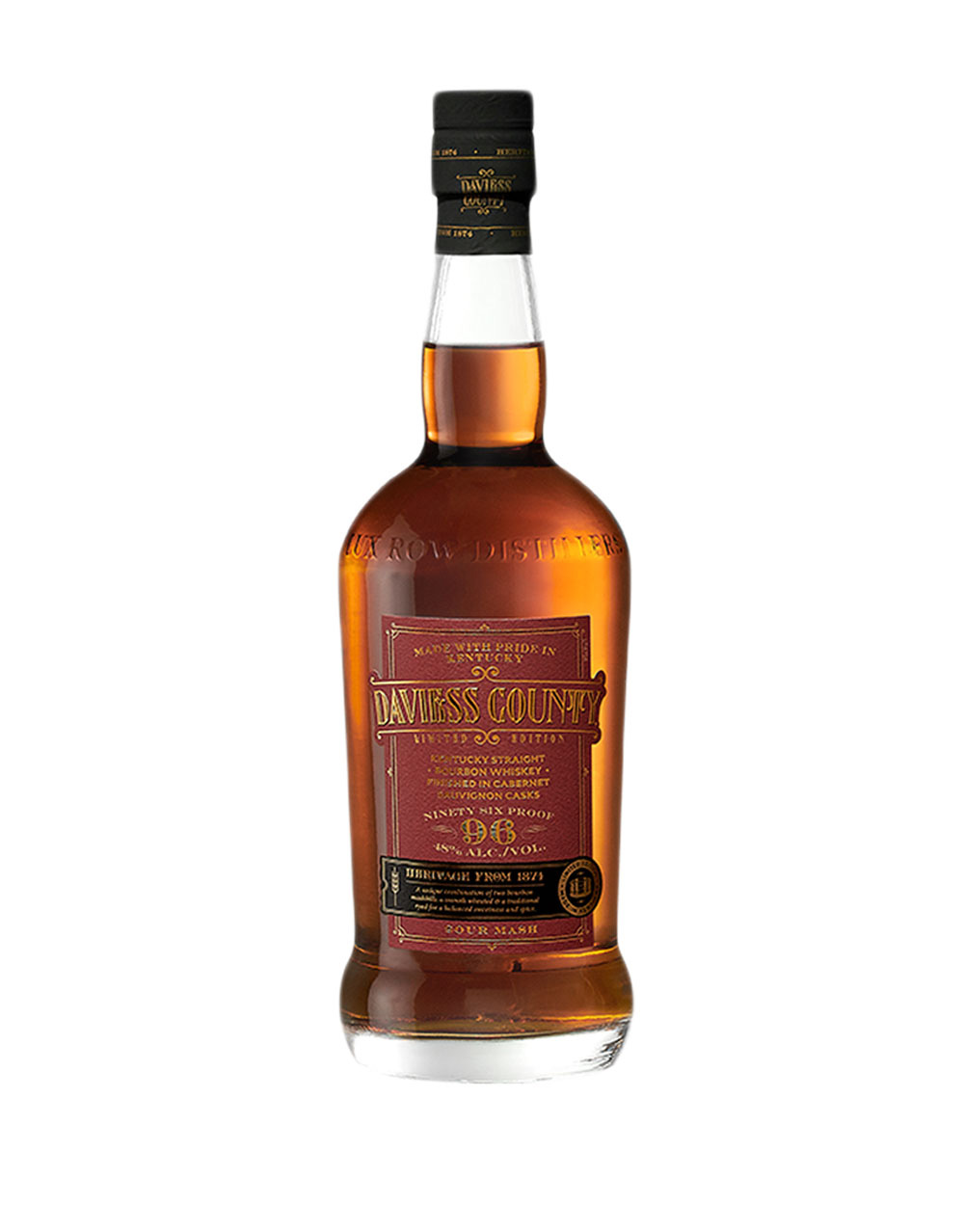 Daviess County sour mash 96 proof limited edition Sauvignon Casks Kentucky Straight Bourbon Whiskey